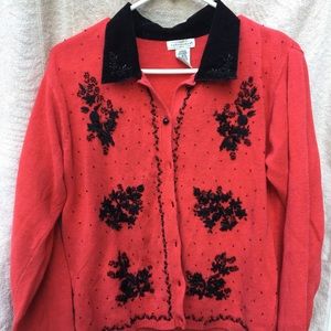Vintage women’s embroidered cardigan